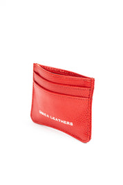 Card Holder in Hot Red Serpent